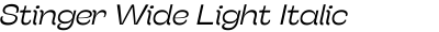 Stinger Wide Light Italic